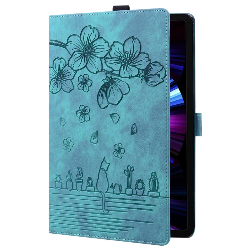 Funda Gato Flor Samsung Galaxy Tab S9