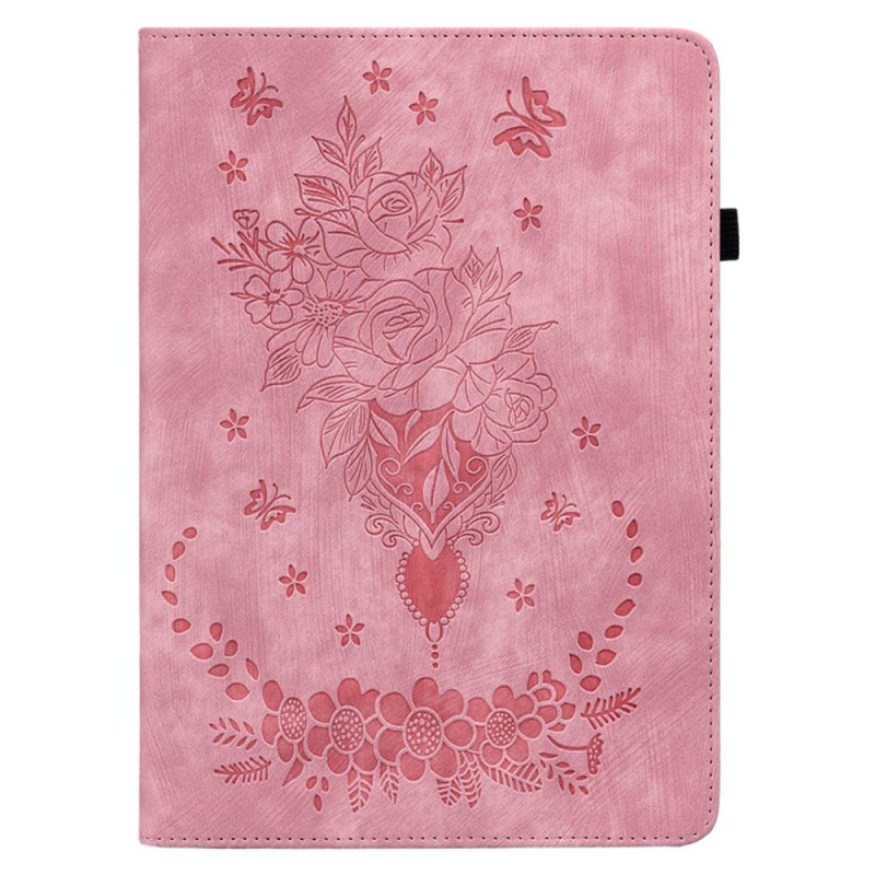 Funda Samsung Galaxy Tab S9 / S9 FE Mariposas y Rosas