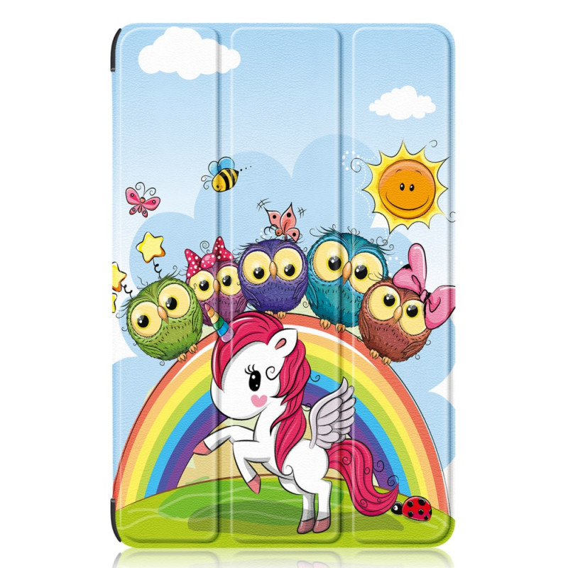 Funda inteligente Samsung Galaxy Tab S9 FE Plus Happy Unicorn
