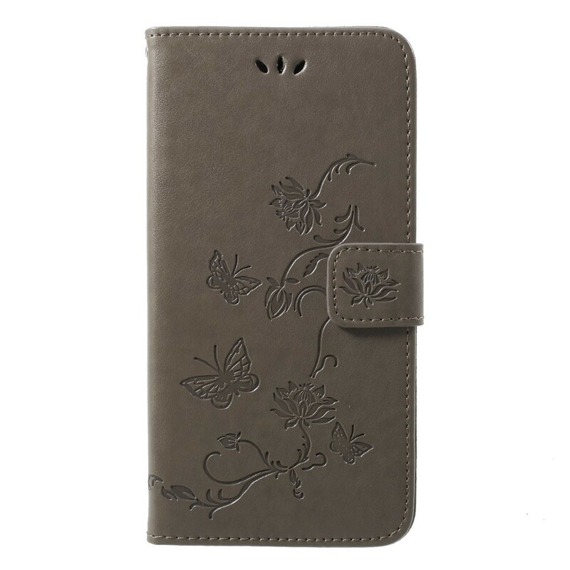 Funda Huawei P20 Pro mariposas y flores con colgante