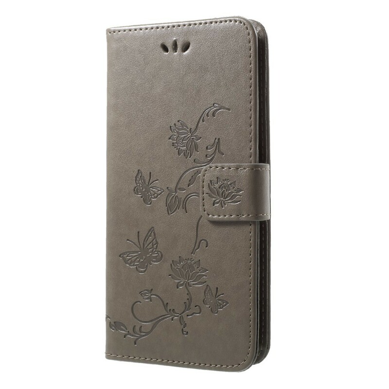 Funda Huawei P20 Pro mariposas y flores con colgante