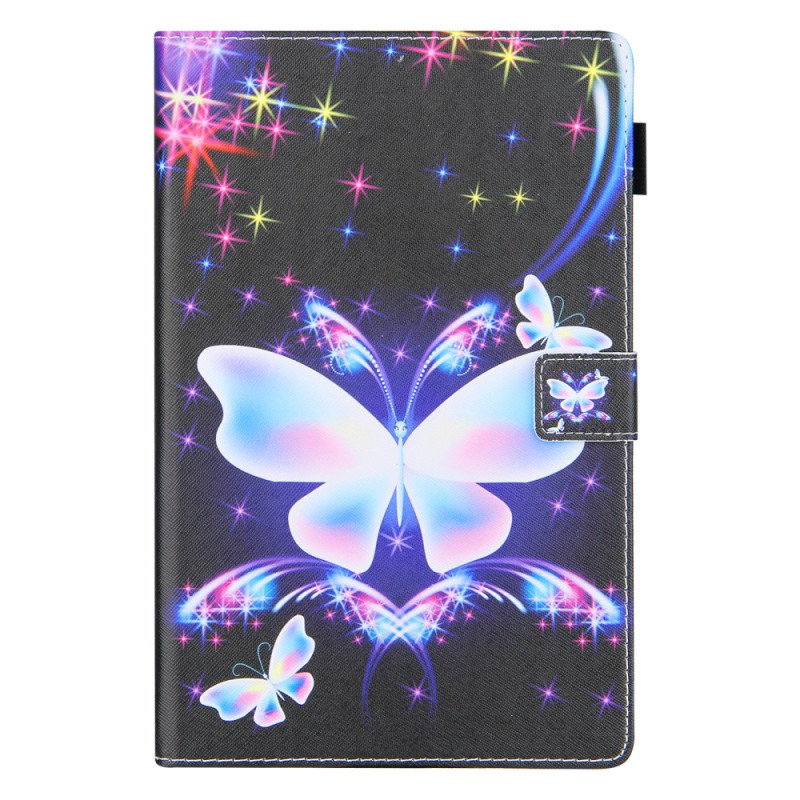 Samsung Galaxy Tab A11 / A9 Funda Mariposas Blanco
