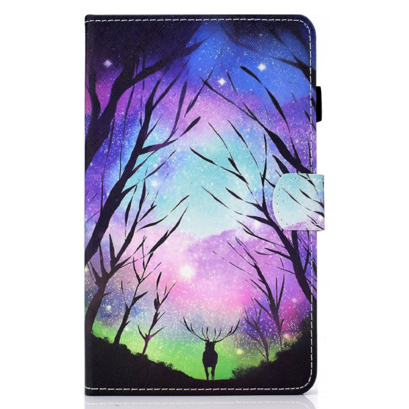 Funda Samsung Galaxy Tab A11 / A9 Cielo estrellado y ciervo