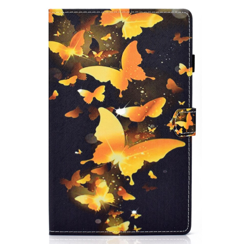 Funda Samsung Galaxy Tab A11 / A9 Mariposas doradas en vuelo