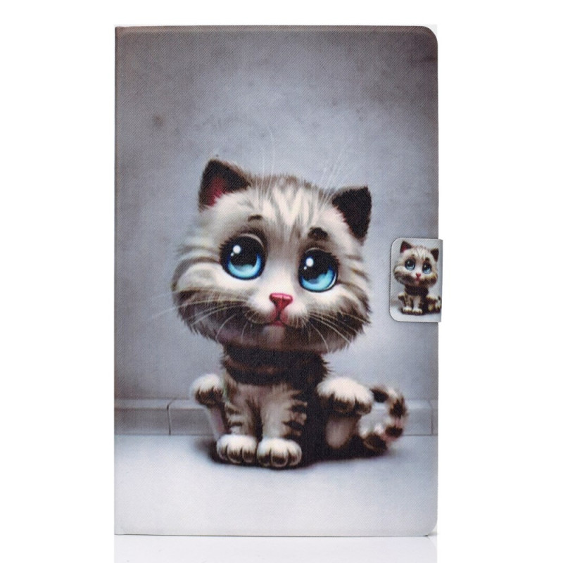Funda de gatito con ojos azules para Samsung Galaxy Tab A11 / A9
