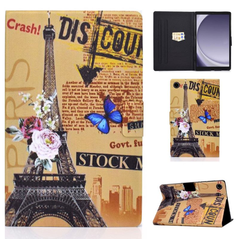 Samsung Galaxy Tab A11 / A9 Funda Vintage Torre Eiffel