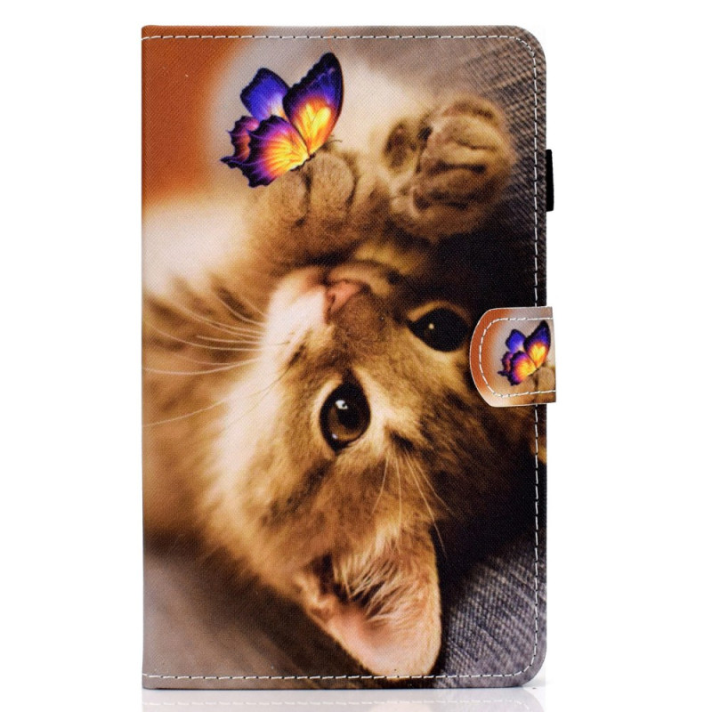 Samsung Galaxy Tab A11 / A9 Funda Mariposa y Gatito