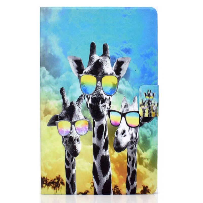 Funda Samsung Galaxy Tab A11 / A9 Jirafa con gafas