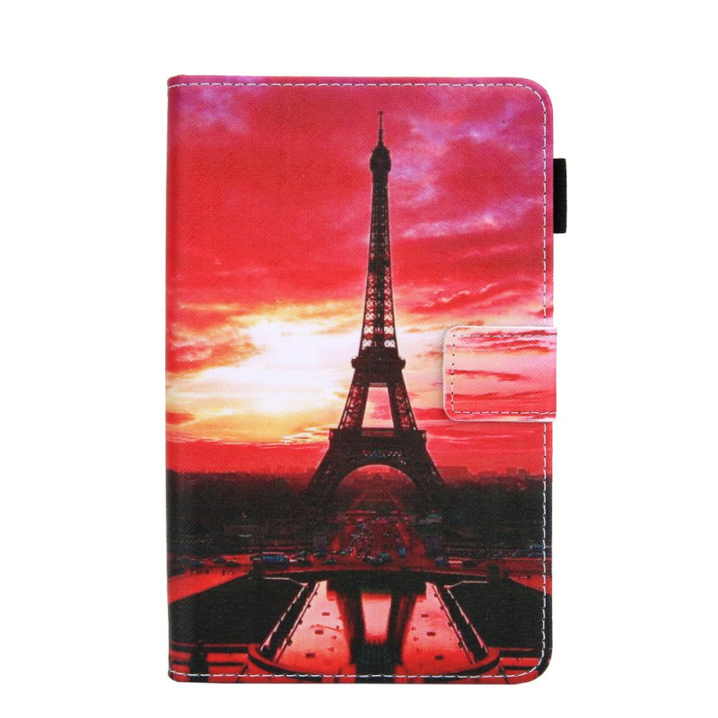 Funda Samsung Galaxy Tab A9 Plus Torre Eiffel en Crepúsculo
