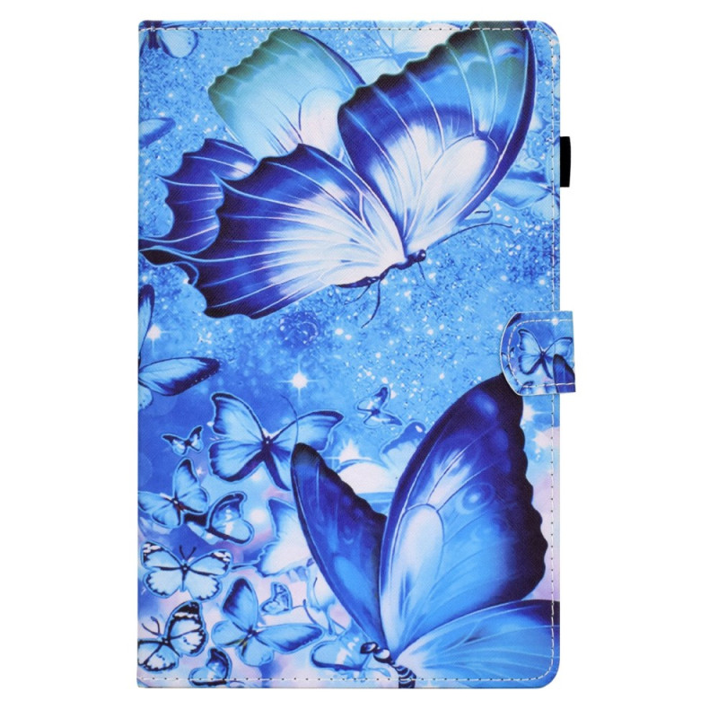 Funda Samsung Galaxy Tab A9 Plus Dos Mariposas Azul
