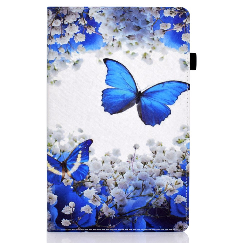 Samsung Galaxy Tab A11 Plus / A9 Plus Funda Primavera Azul Mariposas