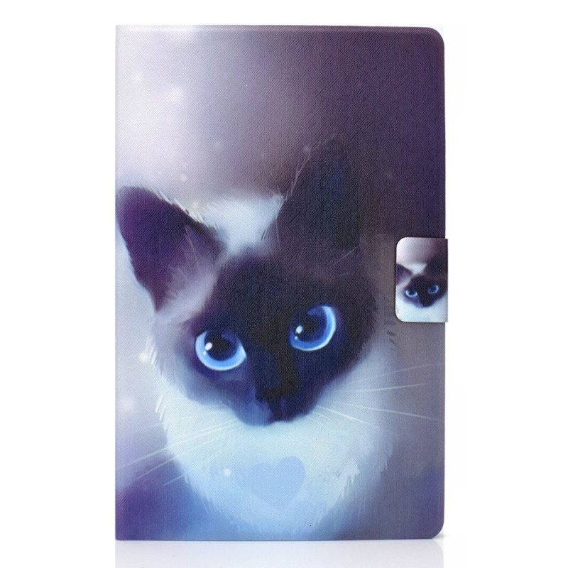 Samsung Galaxy Tab A11 Plus / A9 Plus Funda de gato con ojos azules