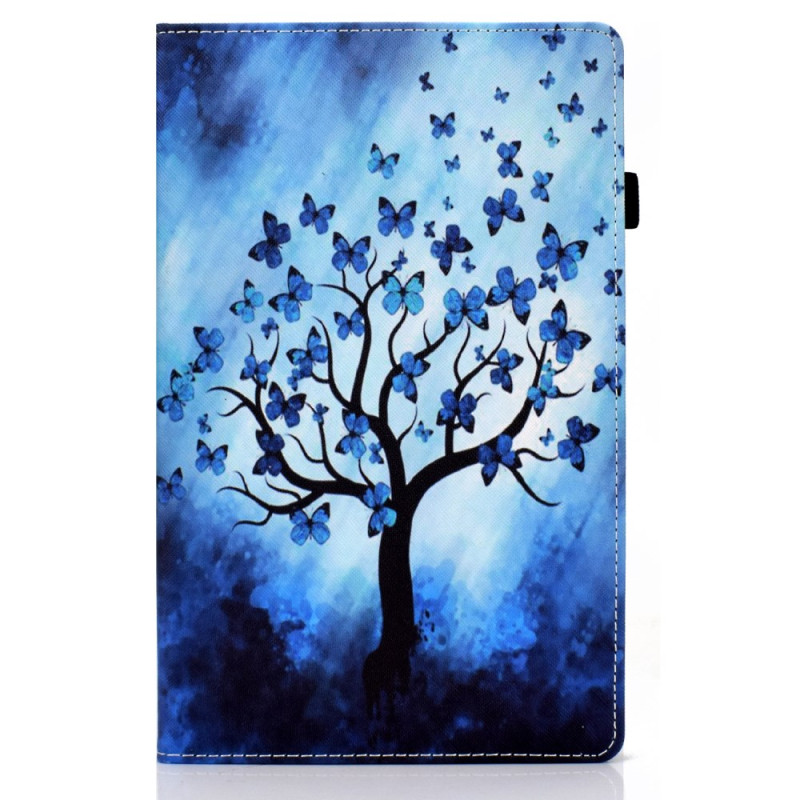 Funda Samsung Galaxy Tab A11 Plus / A9 Plus Mariposas azules y árbol