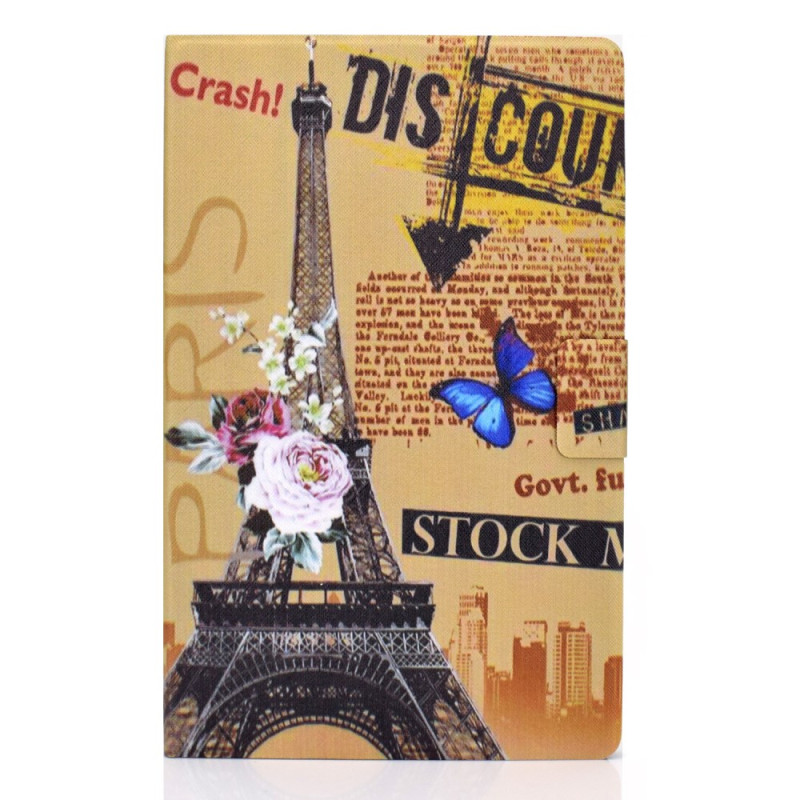 Samsung Galaxy Tab A11 Plus / A9 Plus Funda Vintage Torre Eiffel