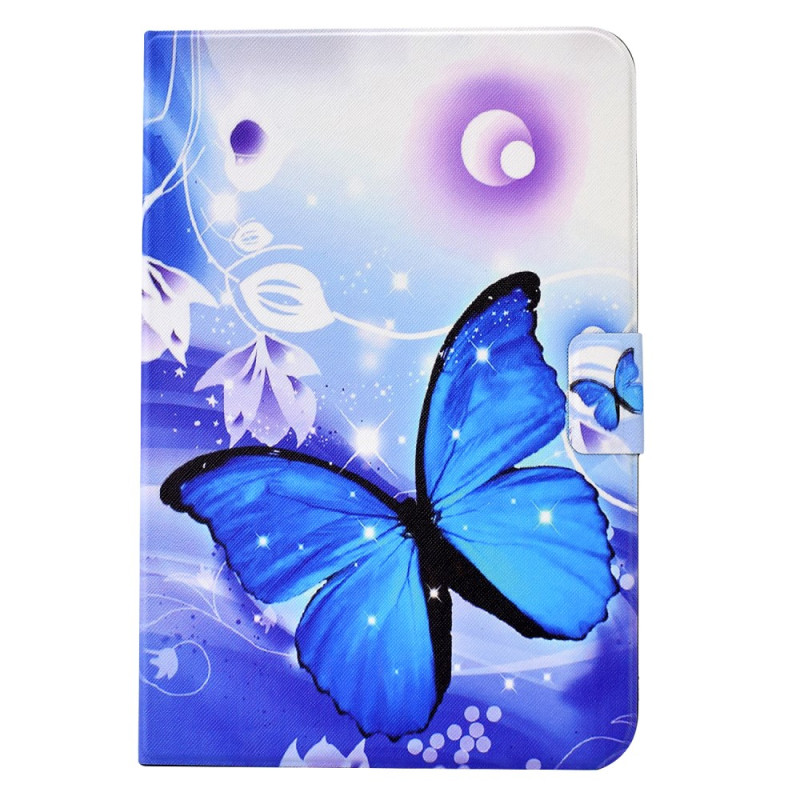 Funda Samsung Galaxy Tab A9 Plus Mariposa Azul Pintada
