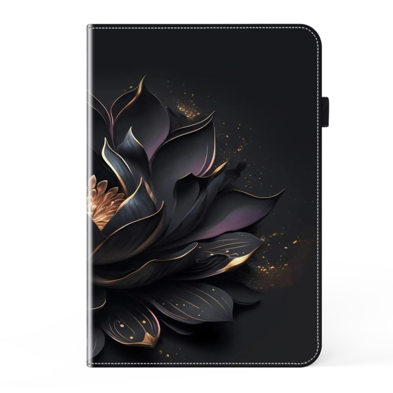 Samsung Galaxy Tab A11 Plus / A9 Plus Funda Flor Negro