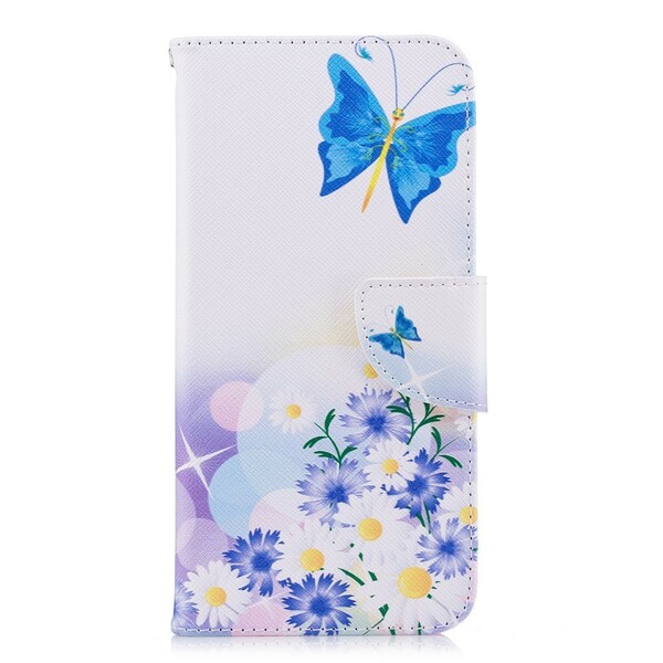 Funda Huawei P Smart pintada con mariposas y flores