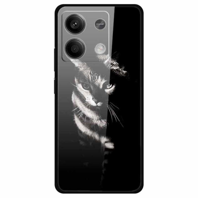 Xiaomi Redmi Note 13 5G Funda de cristal templado Shadow Cat