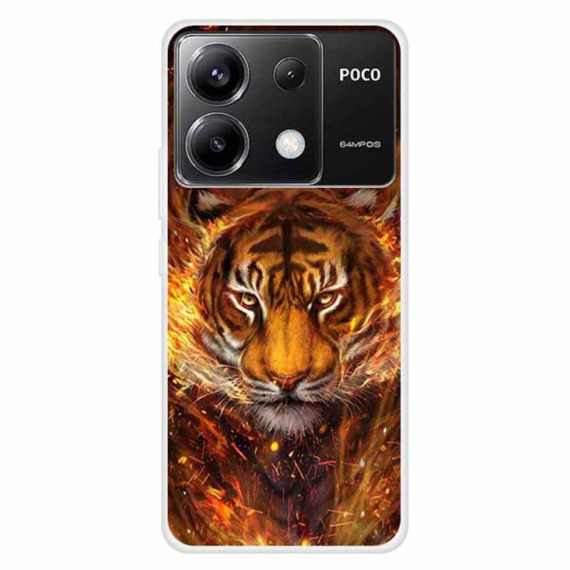 Xiaomi Redmi Note 13 Pro 5G / Poco X6 5G Funda Flaming Tiger