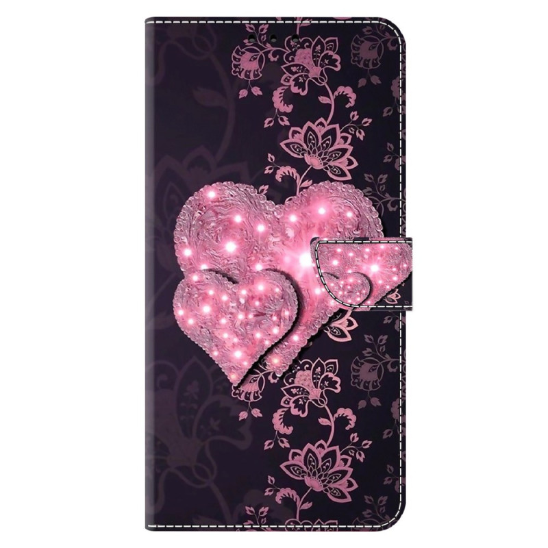 Xiaomi Redmi Note 13 4G Funda Corazones de Encaje