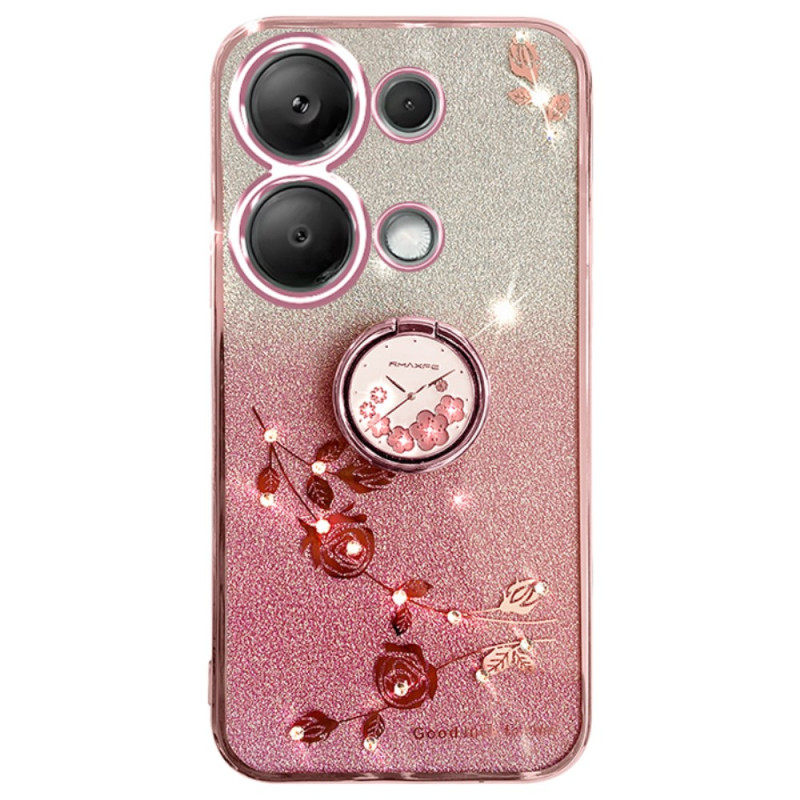 Xiaomi Redmi Note 13 4G Funda
 Glitter y Rhinestone KADEM Ring Stand