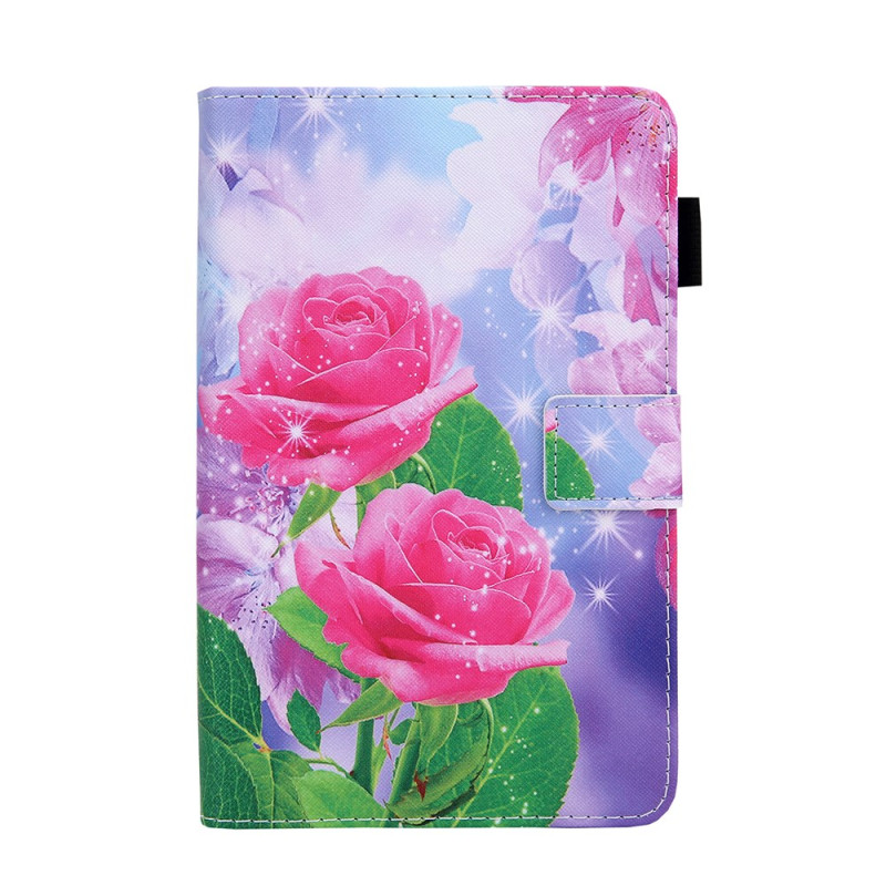 Samsung Galaxy Tab A 8.0 (2019) Funda Flores Rojo