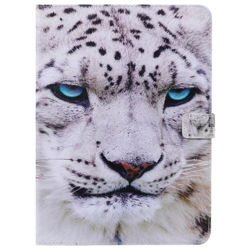 Para Samsung Galaxy Tab A7 (2022) / (2020) Leopard Blanco