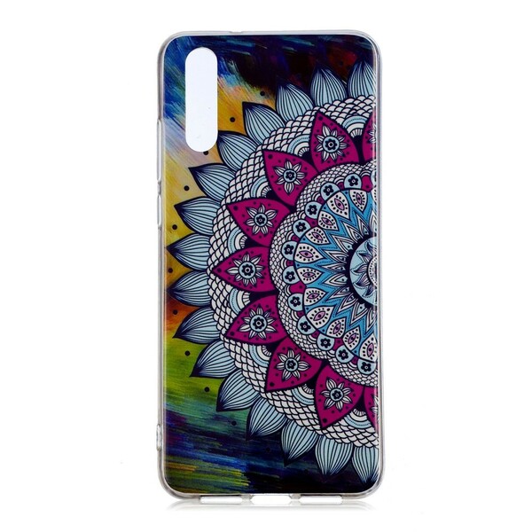 Funda fluorescente de colores para el Huawei P20 Mandala