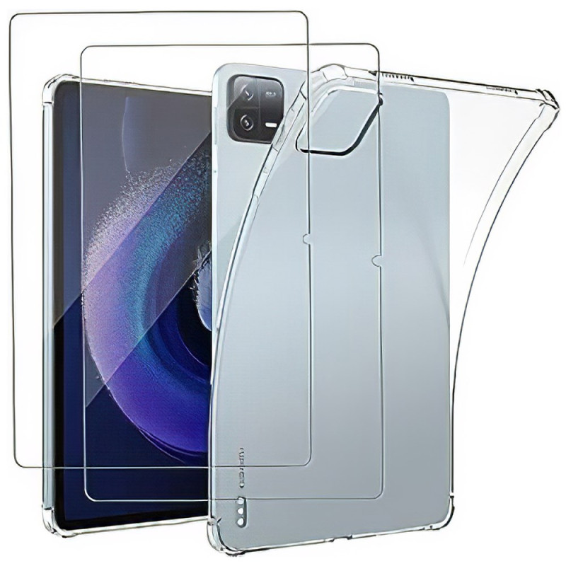 Xiaomi Pad 6 / Pad 6 Pro Funda Transparente y Protector de Pantalla de Cristal Templado