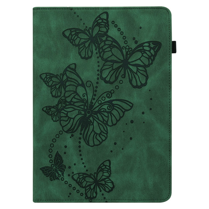 Xiaomi Redmi Pad SE Funda Efecto Piel Mariposas