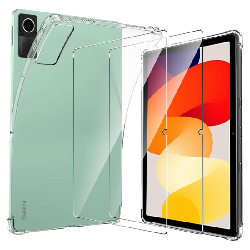 Funda Xiaomi Redmi Pad SE con 2 láminas protectoras de cristal templado