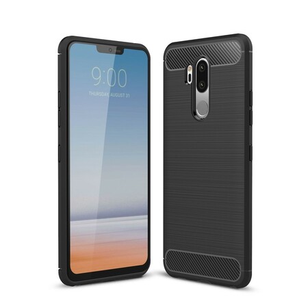 Funda de fibra de carbono cepillada para el LG G7 ThinQ