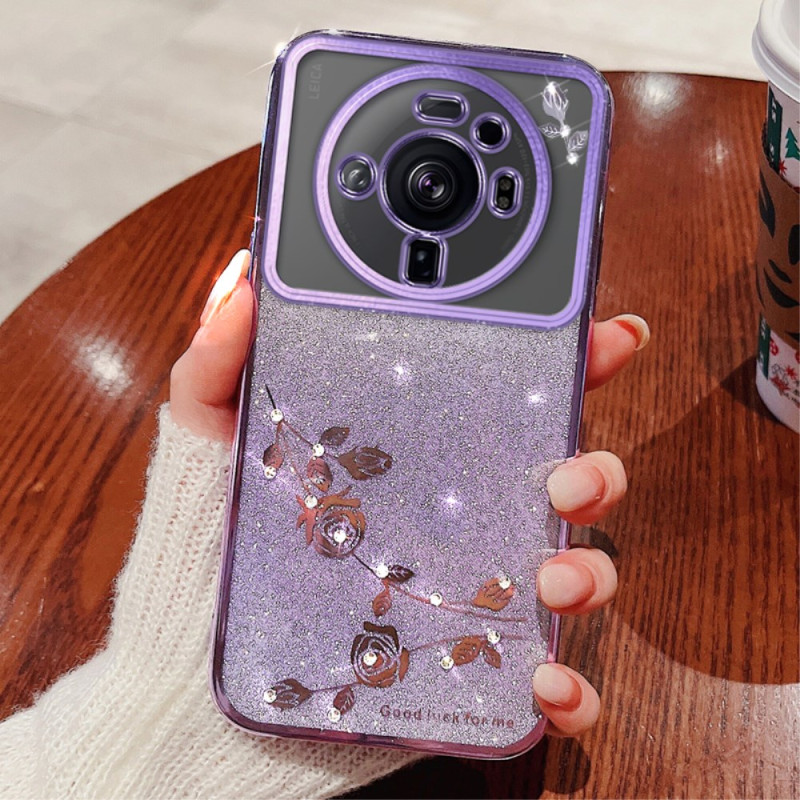 Xiaomi 12S Ultra Funda Flores y Strass KADEM