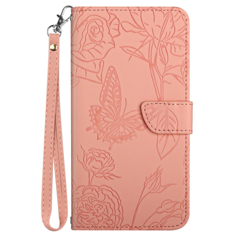 Honor 90 Smart Strap Funda con estampado de mariposa