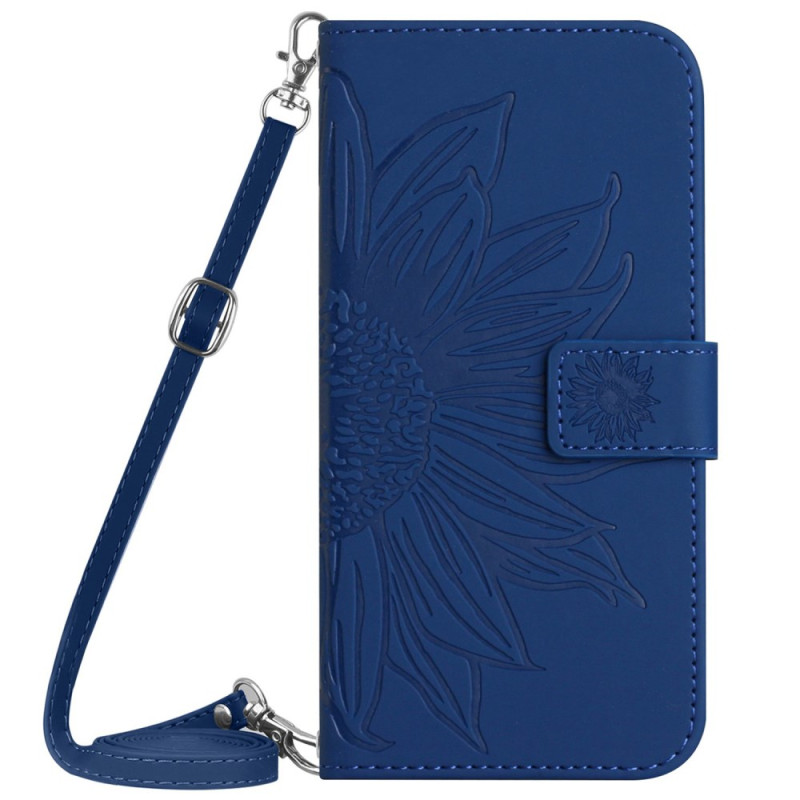 Honor X7b / 90 Smart Funda con estampado de girasol y colgante
 para el hombro