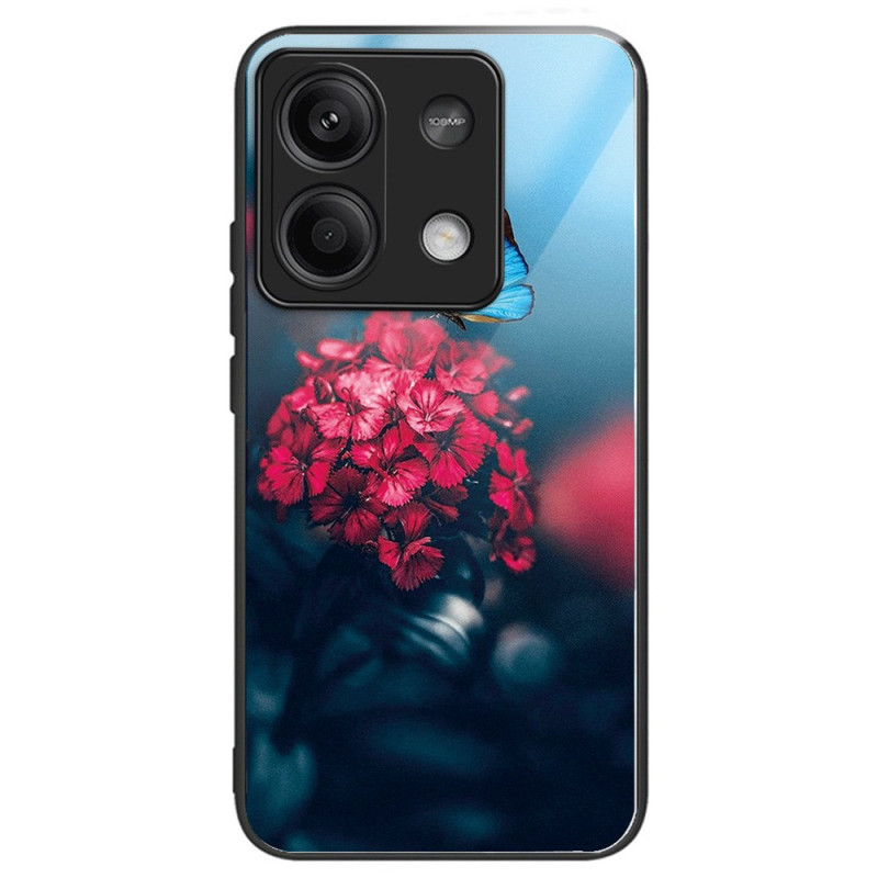 Xiaomi Redmi Note 13 5G Funda de Cristal Templado Flores y Mariposas