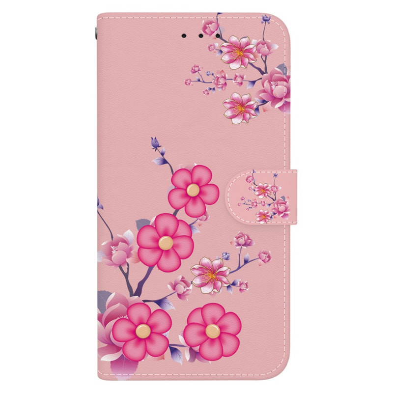 Xiaomi Redmi Note 13 4G Sakura Pattern Lanyard Funda
