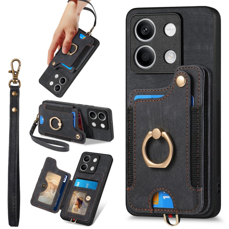 Xiaomi Redmi Note 13 4G Vintage Funda
 con Tarjetero y Lanyard