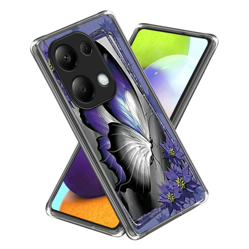 Xiaomi Redmi Note 13 Pro 4G / Poco M6 Pro 4G Funda Butterfly Purple