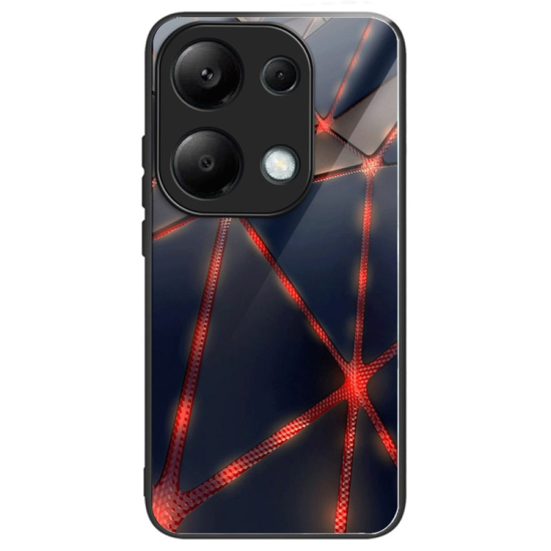 Xiaomi Redmi Note 13 Pro 4G / Poco M6 Pro 4G Funda Cristal Templado Rojo Triángulos