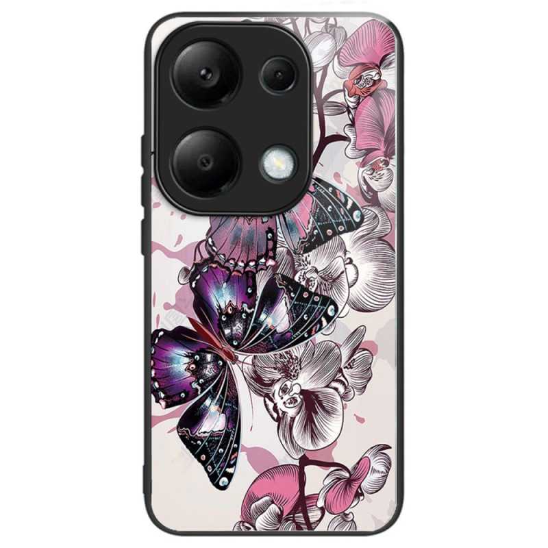 Xiaomi Redmi Note 13 Pro 4G / Poco M6 Pro 4G Funda de cristal templado
 Mariposas púrpura