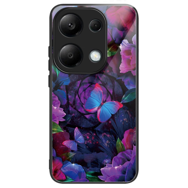 Xiaomi Redmi Note 13 Pro 4G / Poco M6 Pro 4G Funda Cristal Templado Mariposas de Colores