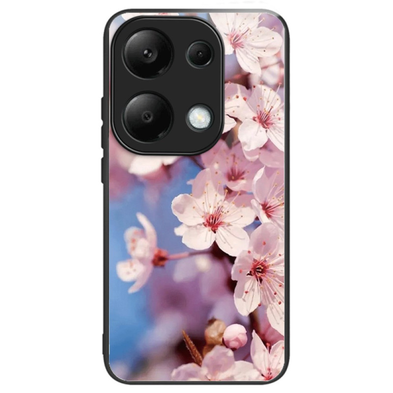 Xiaomi Redmi Note 13 Pro 4G / Poco M6 Pro 4G Funda de Cristal Dura Flor de Melocotón