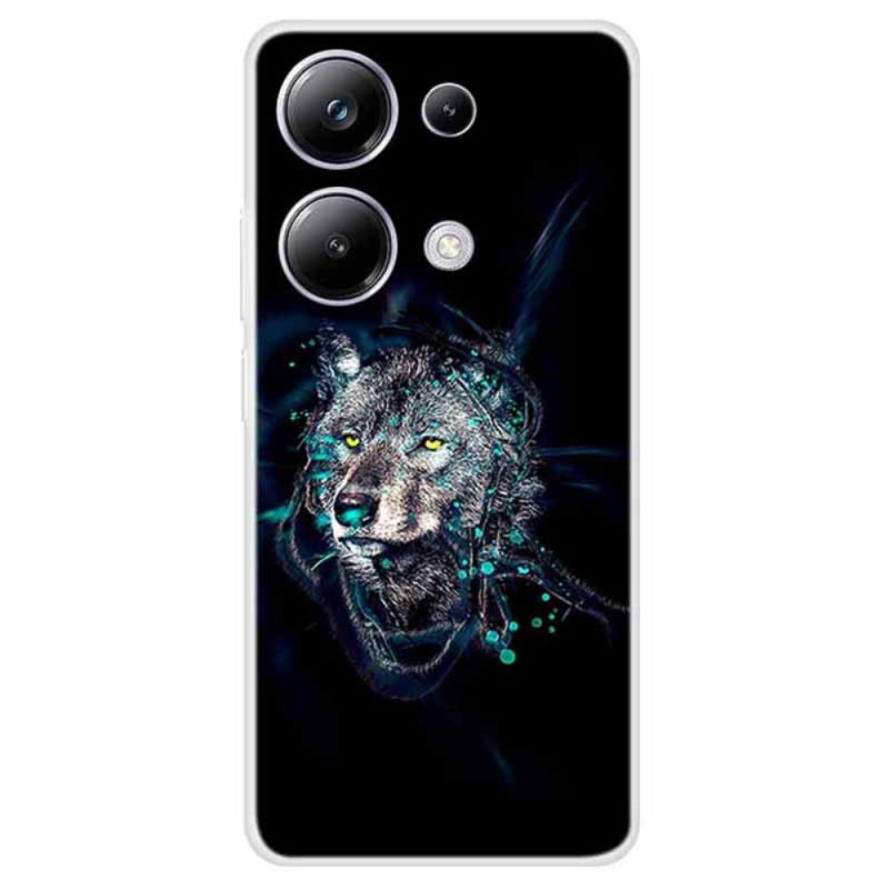 Xiaomi Redmi Note 13 Pro 4G / Poco M6 Pro 4G Funda con estampado de lobo