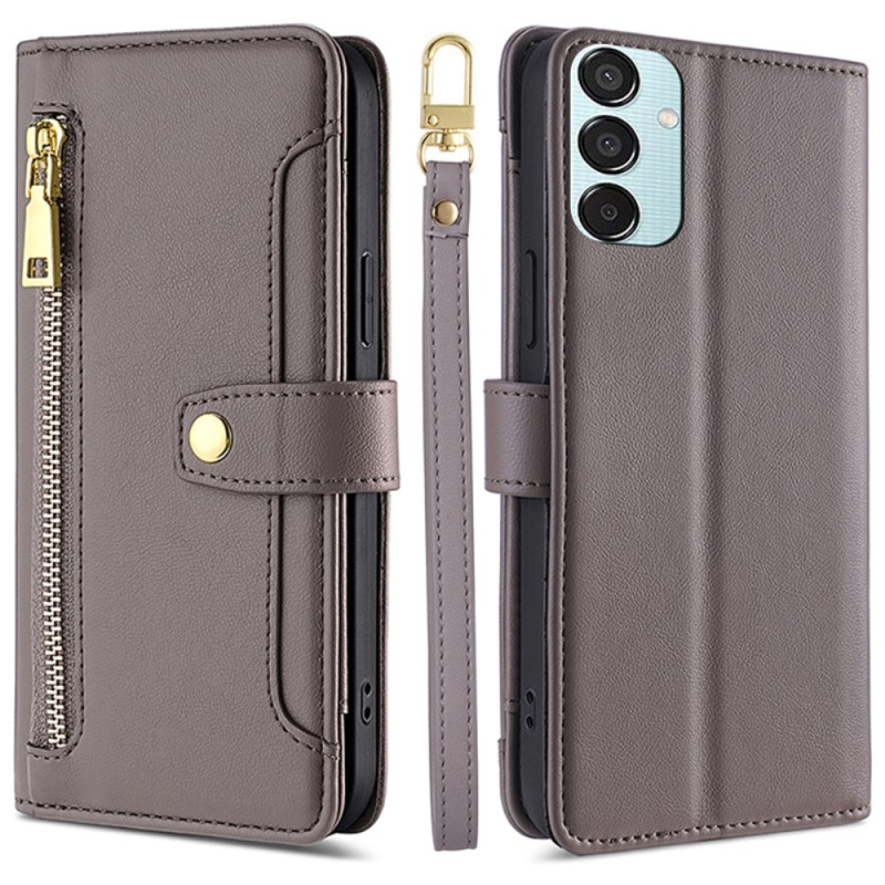 Funda Samsung Galaxy M15 5G Wallet Lanyard y bandolera