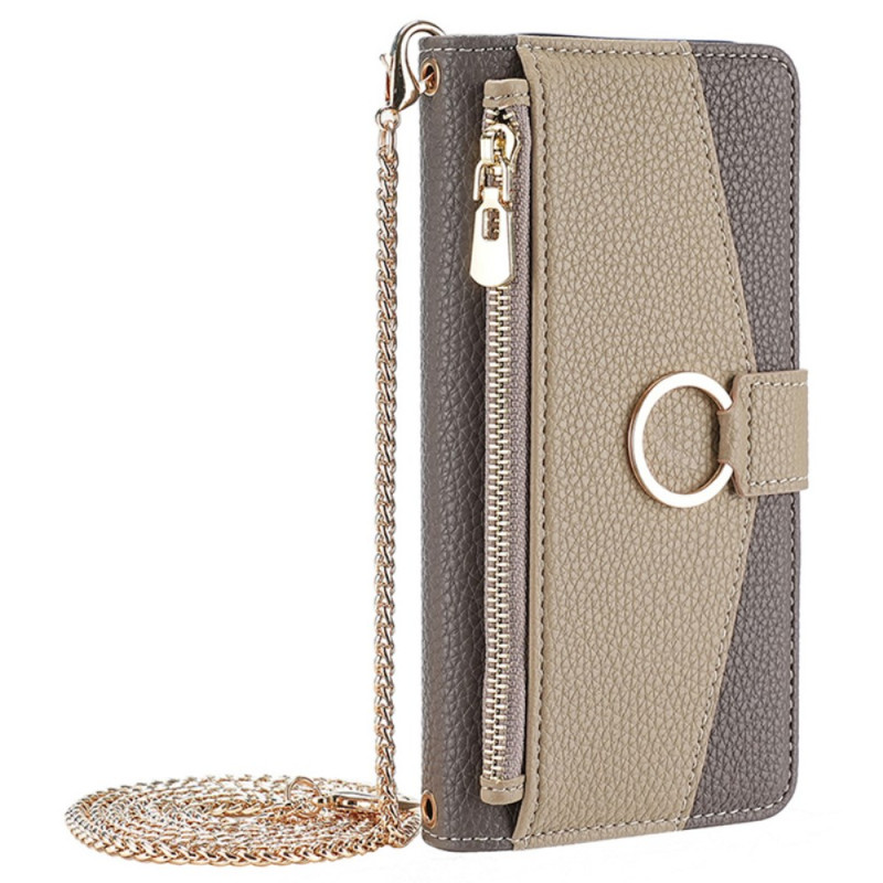 Samsung Galaxy M15 5G Cartera Funda Espejo y Cadena