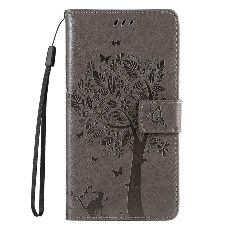 Funda Samsung Galaxy M15 5G Árbol y Gato con Colgante
