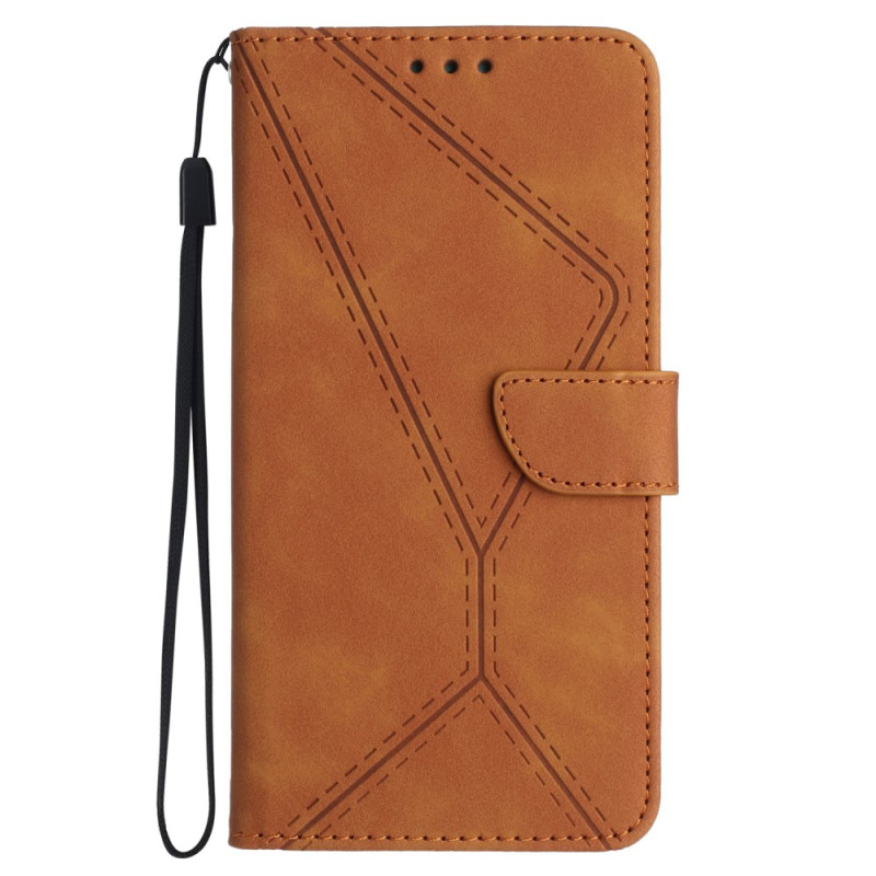 Samsung Galaxy M55 5G Lanyard Funda Líneas y Puntos