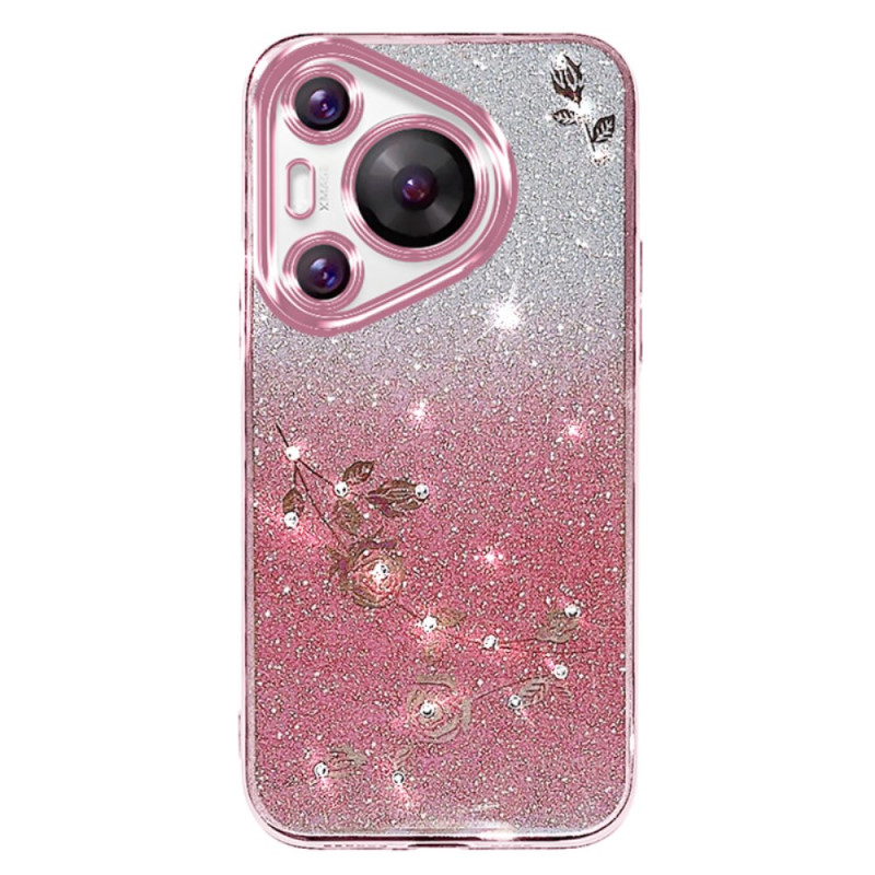 Huawei Pura 70 Pro Flor y Rhinestone Caso KADEM