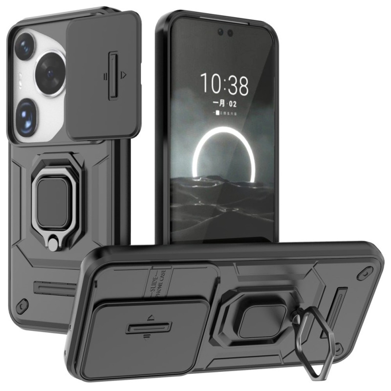 Funda Huawei Pura 70 Ultra Ring con protección de lente deslizante